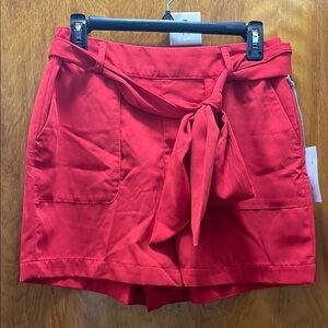 A New Day High Waist Red Wrap Shorts with Sash